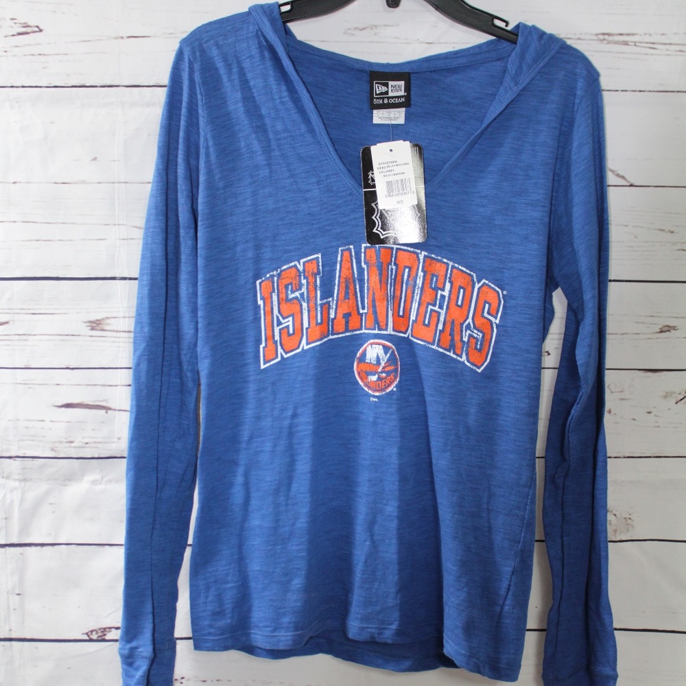 NWT Islanders Hooded Long Sleeved T-Shirt